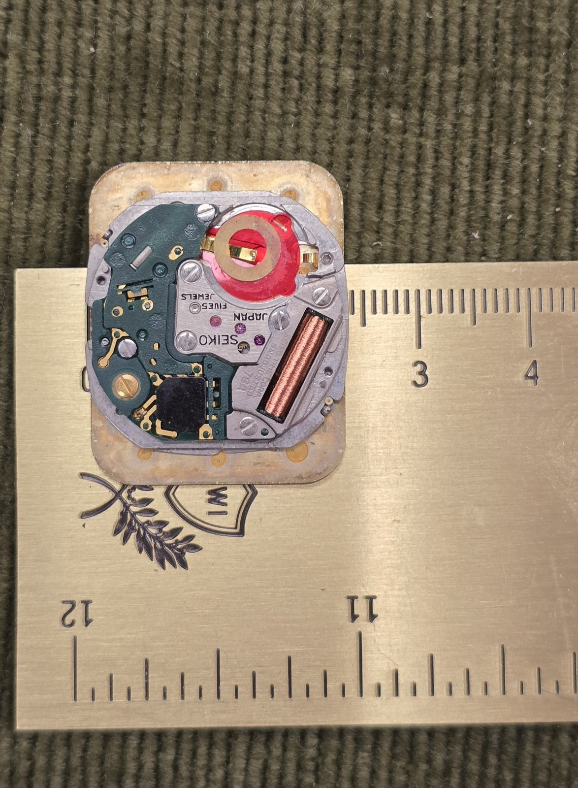 Genuine Seiko 5 Jewel Quartz Watch Movement Dial & Hands 5039R Parts Repair