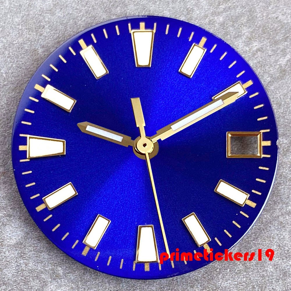 29mm NH35 Watch Dial+Hands Set Sunburst Date Window Lume Wristwatch Accessories