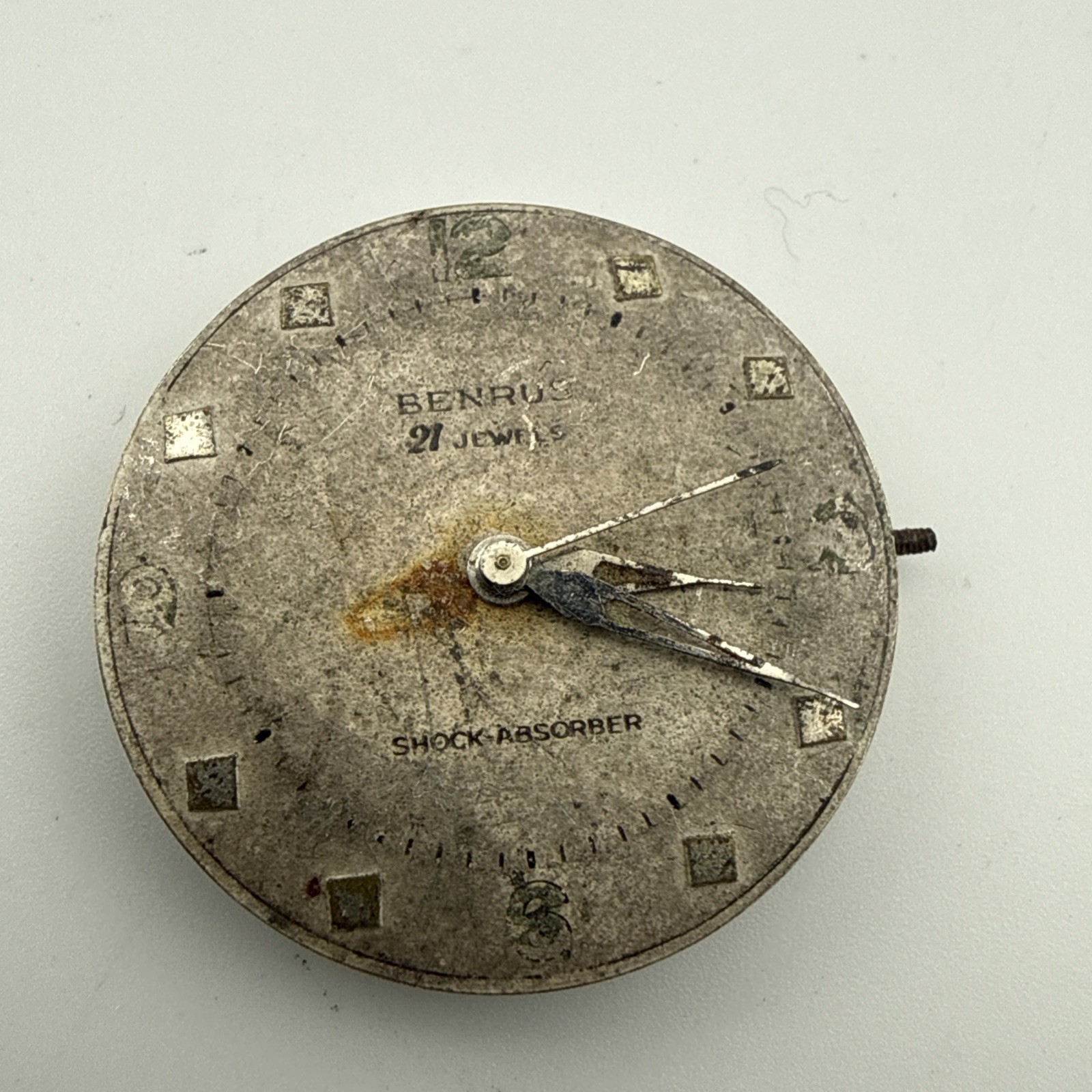 Benrus BH 251 21 Jewel Swiss Watch Movement – As Is For Parts