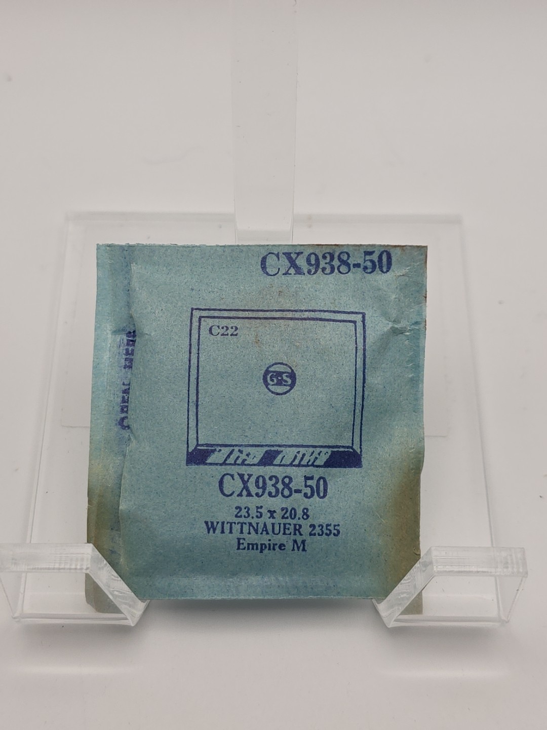 G-S Watch Crystal CX938-50 Wittnauer 2355 Empire M 23.5X20.8