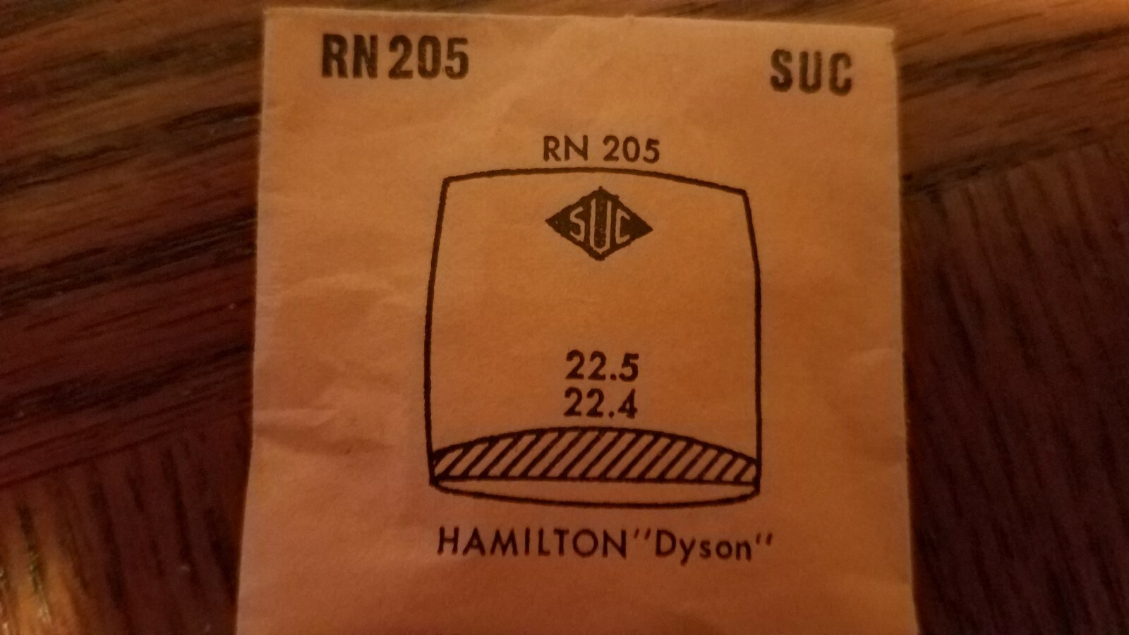 HAMILTON WATCH CRYSTALS NOS – SUC BRAND many varieties (RA to RMC) page 1 0f 5