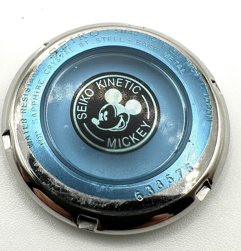 Genuine Seiko Kinetic 5M42-0C19 Mickey Mouse Edition Case Back Cover Part