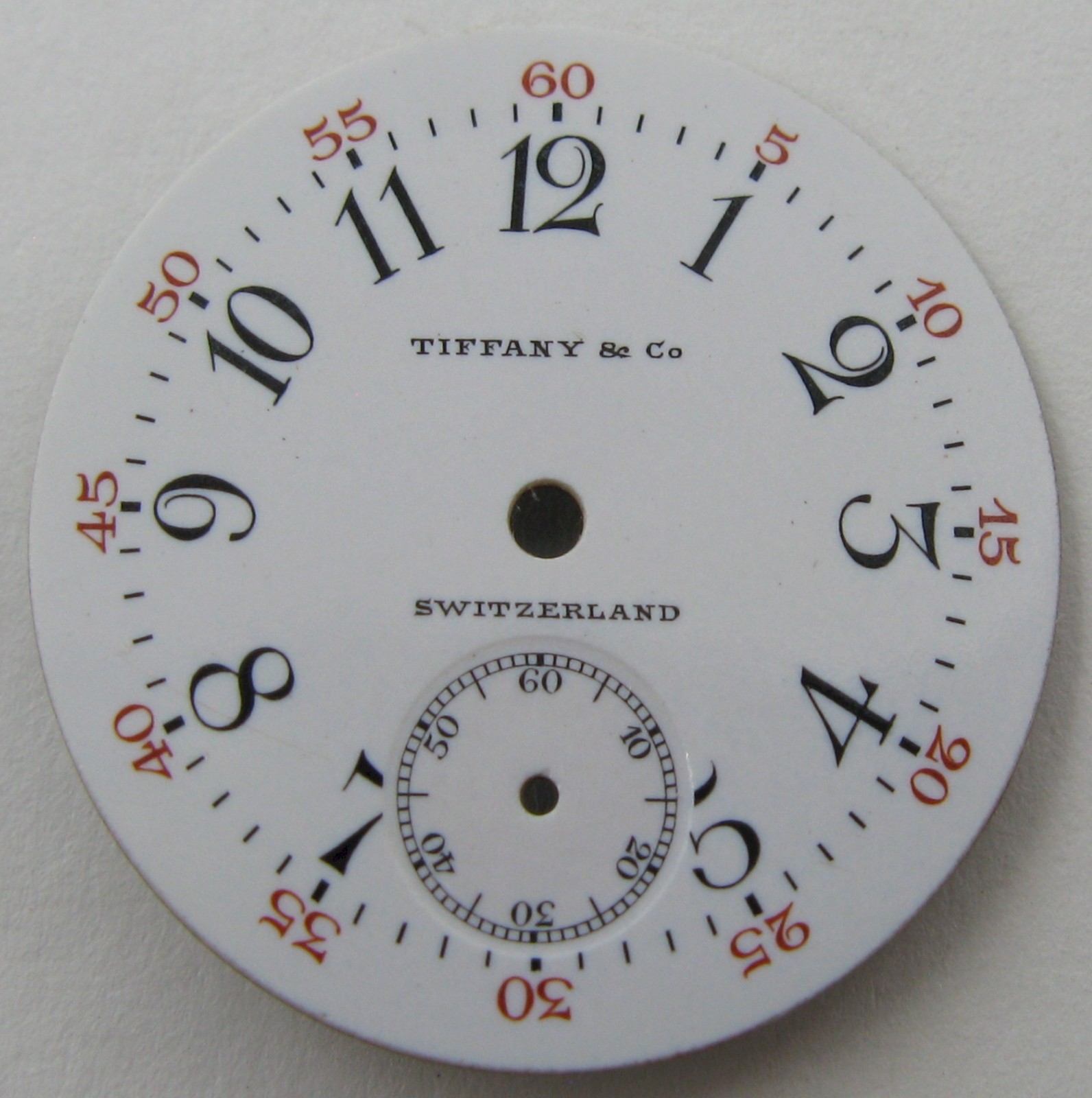 Vintage Porcelain Tiffany & Co. Watch Dial ø 22.9 mm
