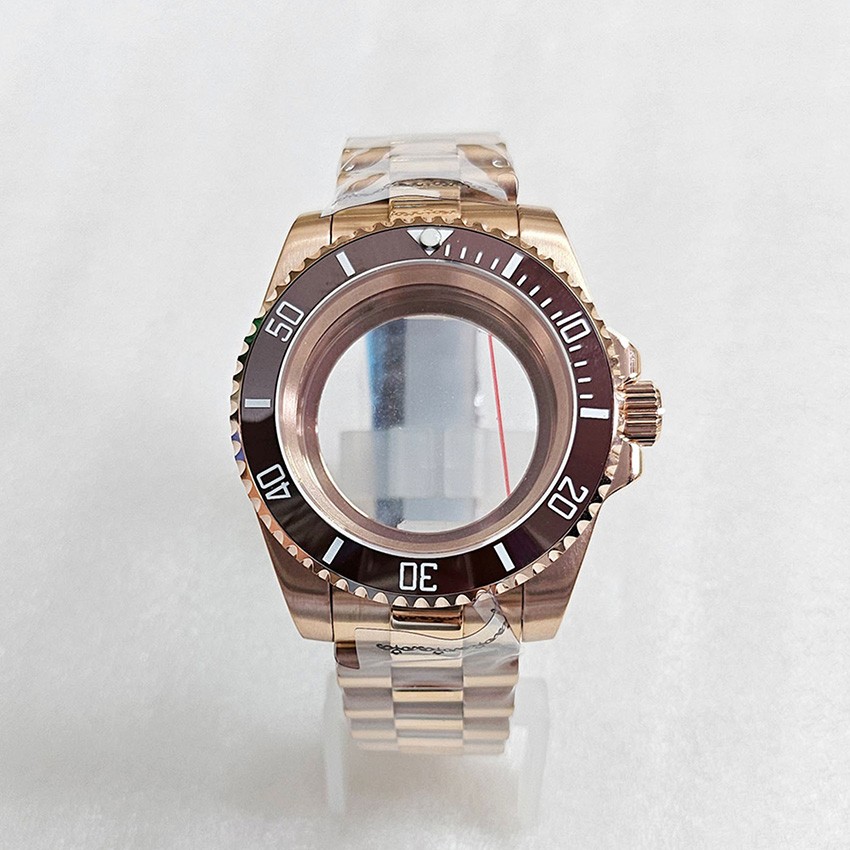 40MM Stainless Steel Sapphire Glass Watch Case Shell Strap for NH35/36 Movement