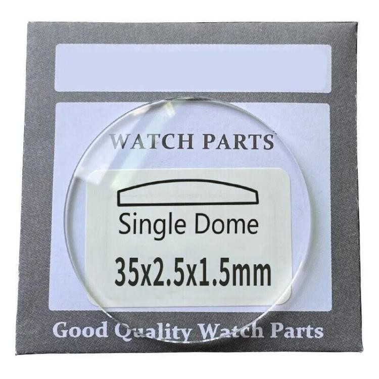 1.5mm Single Dome Watch Repair Parts 20mm-40mm Watch Crystal Round Mirror Lens