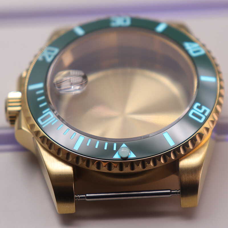 40mm Watch Case part 3C ultra strong luminescent ceramic bezel For Seiko nh35 36