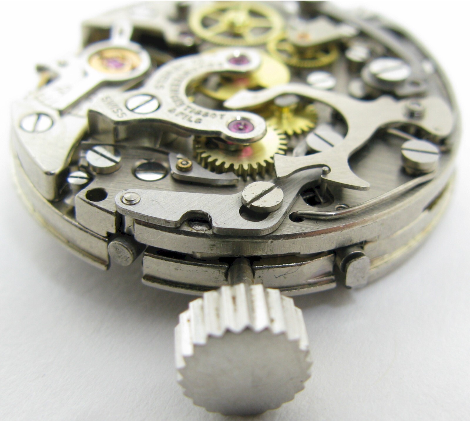Tissot Lemania 1281 chronograph 3 registers 17 j. Watch Movement for project …