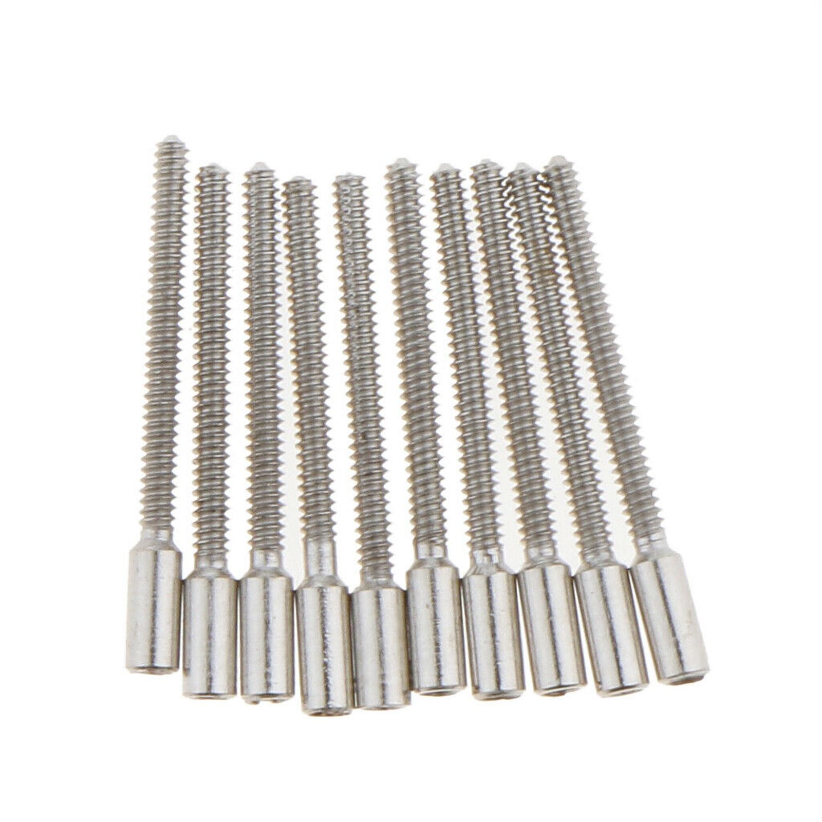 100Pcs 0.9mm Stainless Steel Watch Stem Extender Winding Extension Pole Bars Set