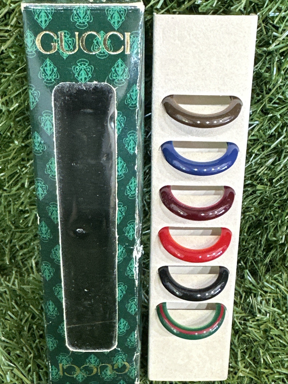 VTG Rare 80’s Woman’s GUCCI Watch Change Bezel Box set 46530 11/12.2 Play