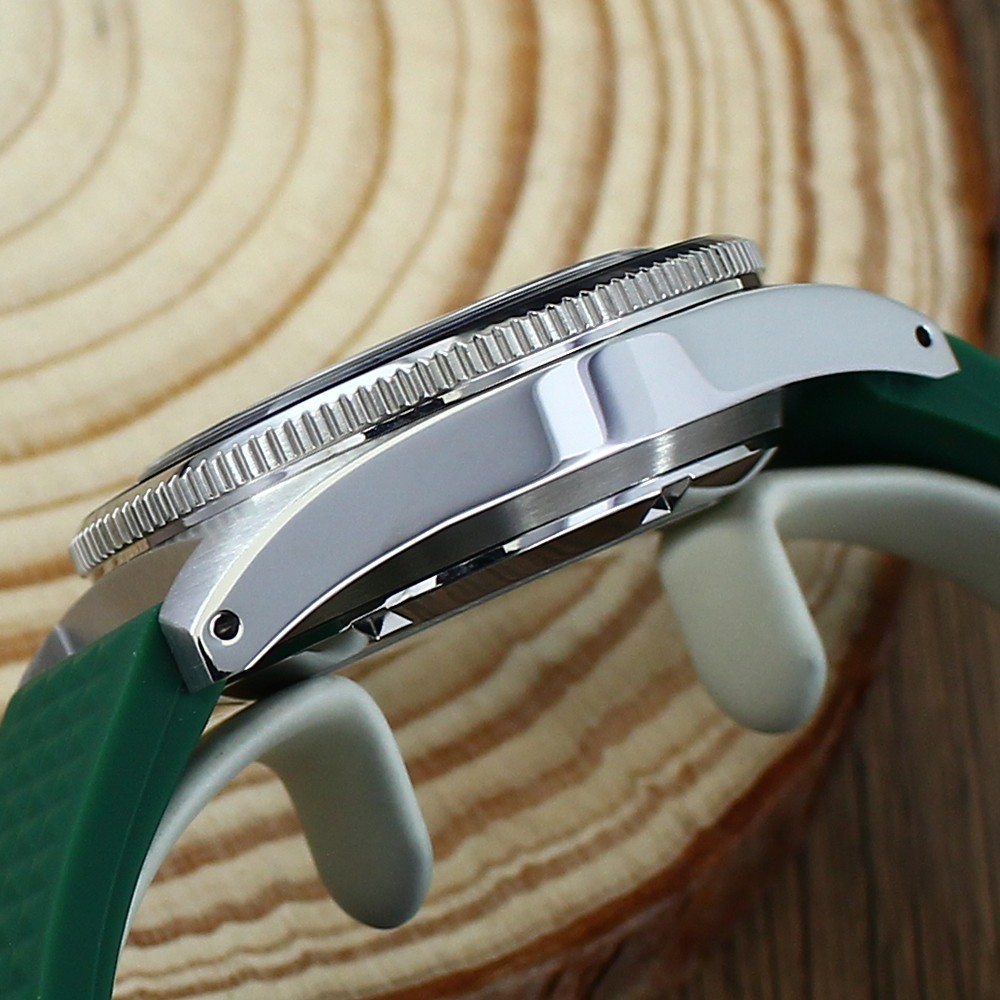 Sapphire Modify 62MAS Mod 40mm Watch Case+Rubber Strap For Seiko NH35 34 NH36 38