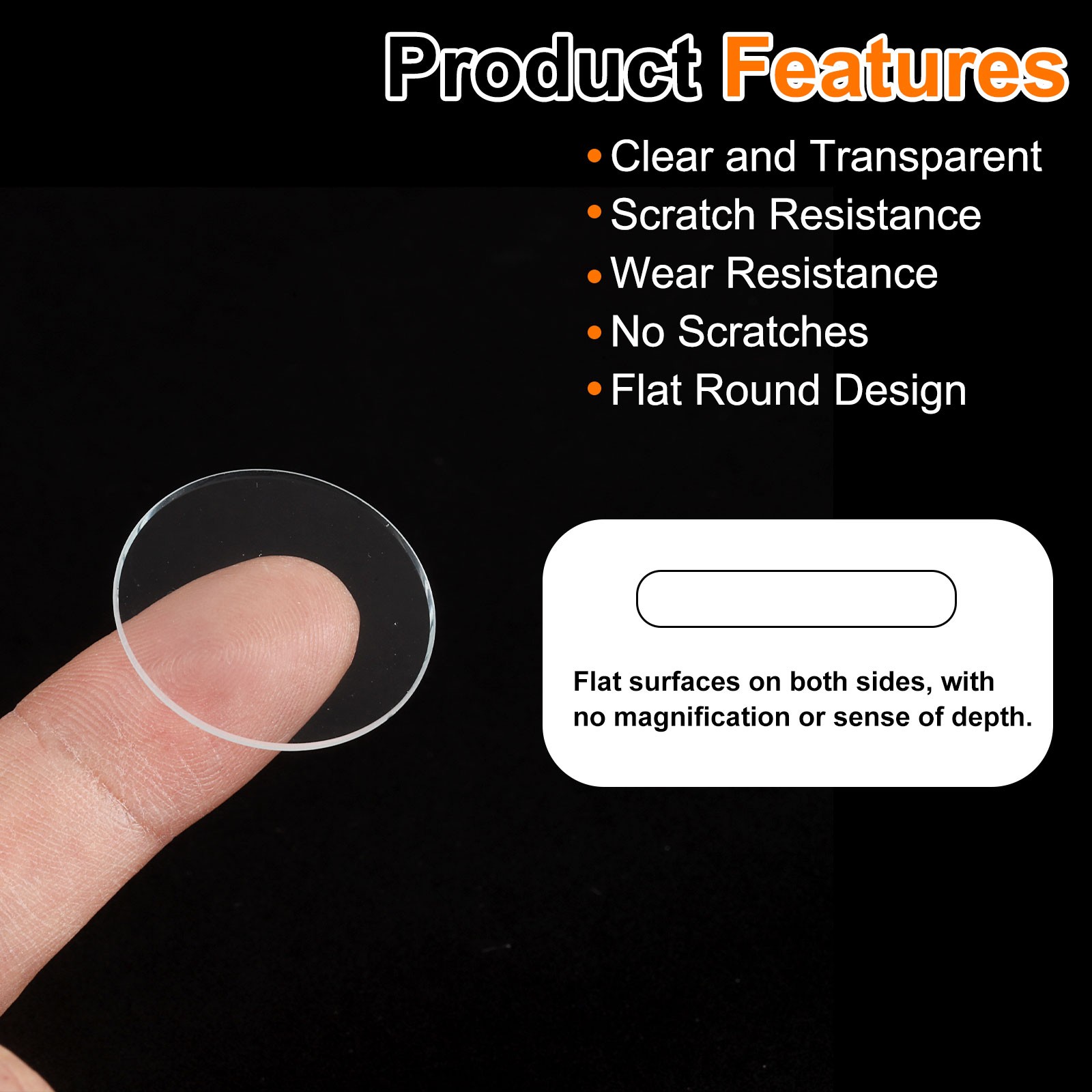 6pcs Watch Glass Lens 27mm Mineral Glass Round Clear Len for Watchmaker Repair