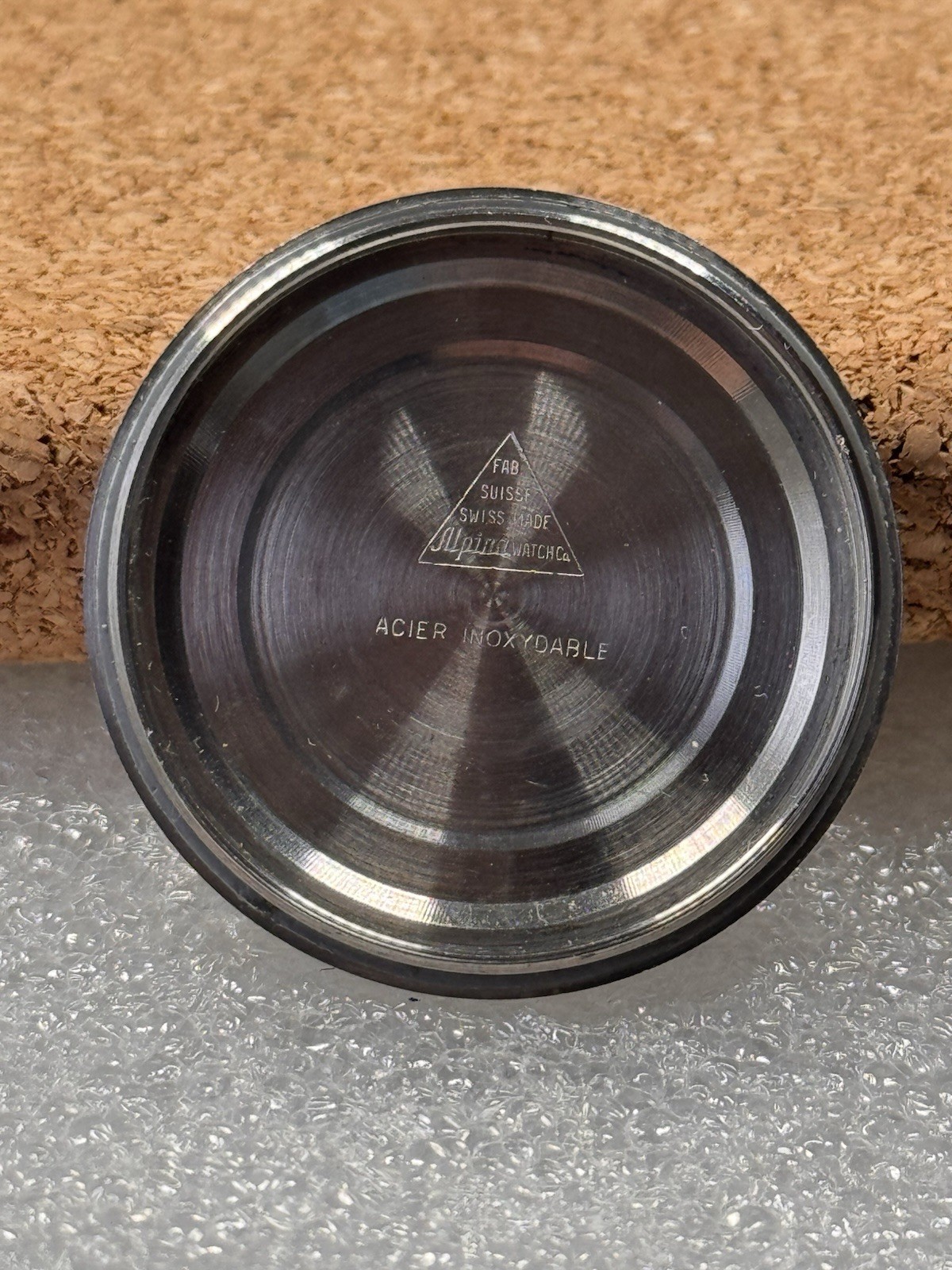 Vintage Alpina Men’s Watch Steel Screw-On Case Back Only Acier Inoxydable