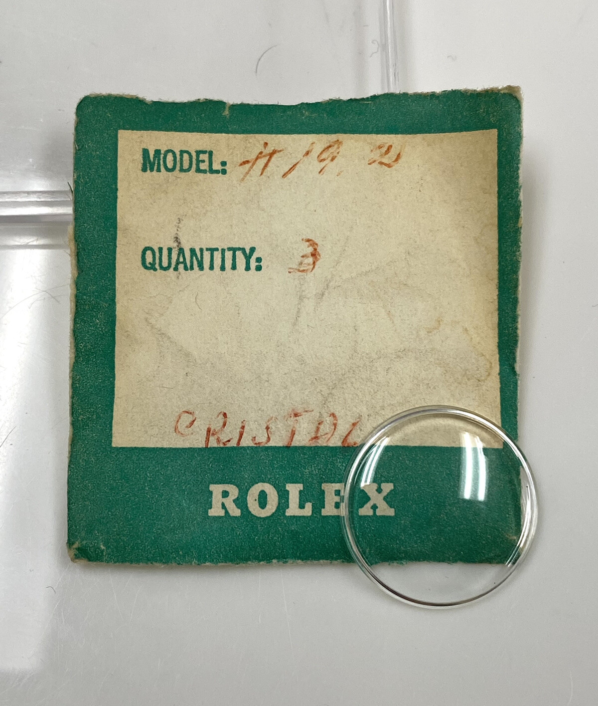 NOS Genuine Rolex Oyster 4214/5002/5003 Acrylic Low Dome 19.2mm Crystal