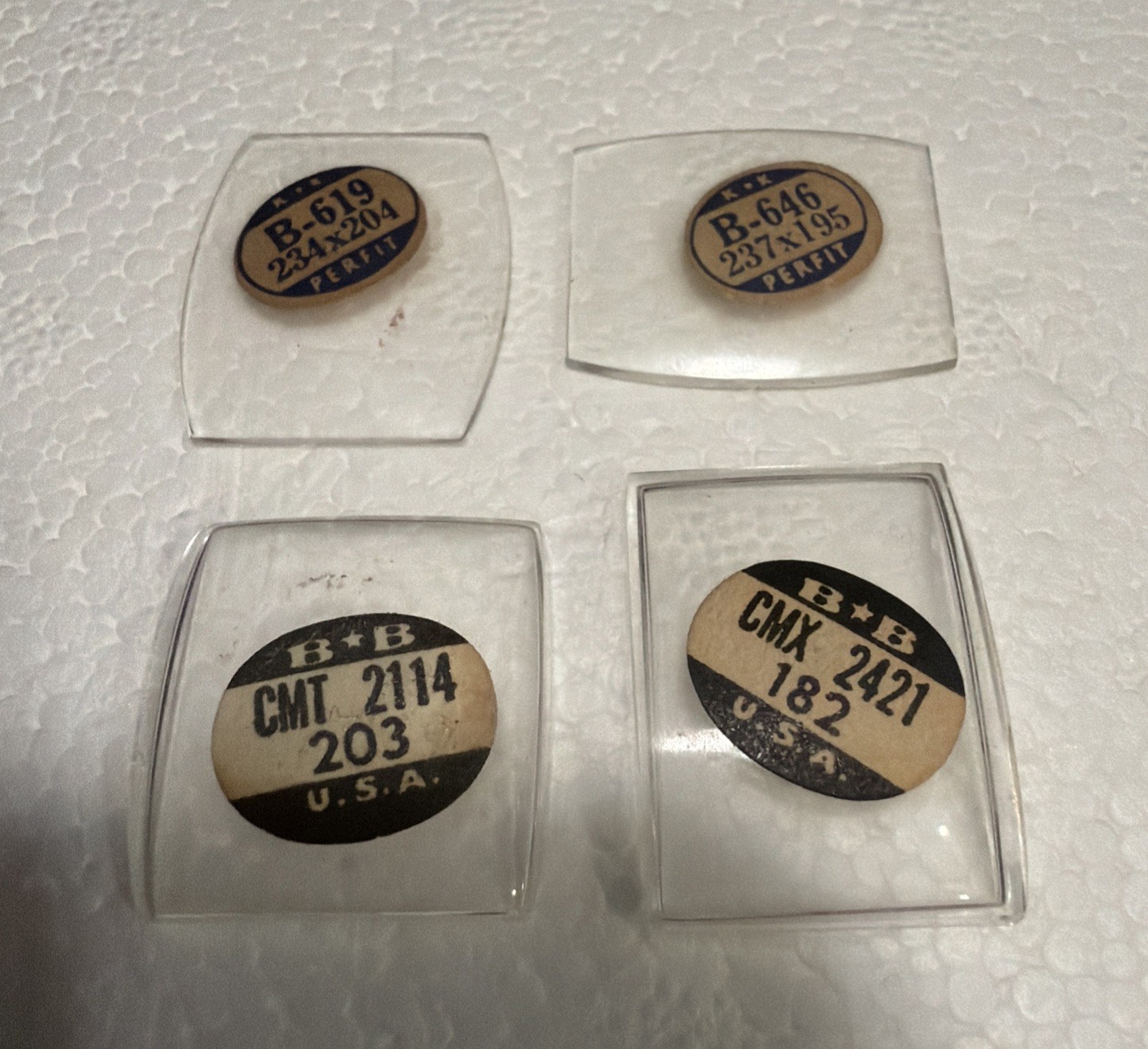 Lot of 4 Vtg BB Watch Face Crystals B619 B646 CMT2114 CMX2421 New~Old Stock*
