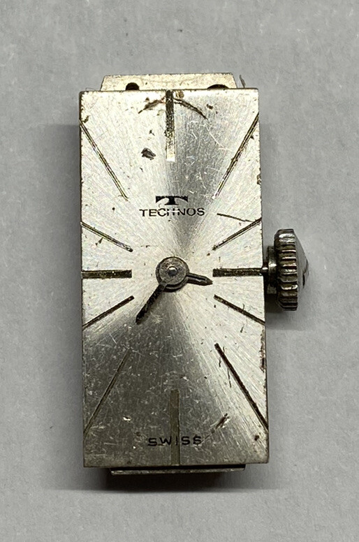 Vintage Technos Watch Movement Repairs Parts Watchmaker Swiss 17 Jewels
