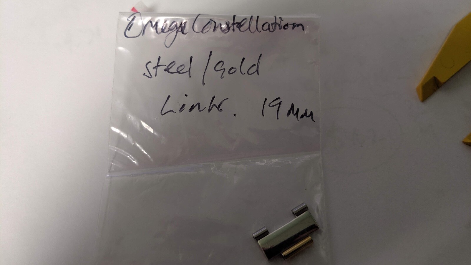 Omega LINK Constellation Stainless Steel and Gold approx 19mm wide x 9.9mm wide