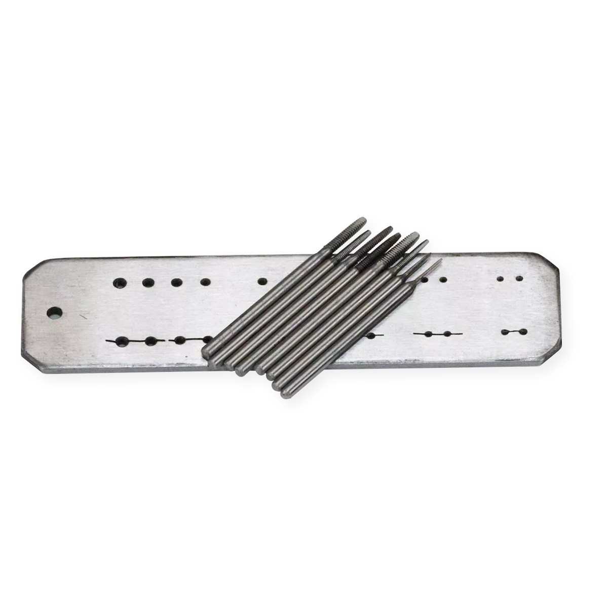 Screw Tap Die Plate 8 Taps Micro Set Watchmakers Jewellers Tool Dies 0.6mm – 2mm