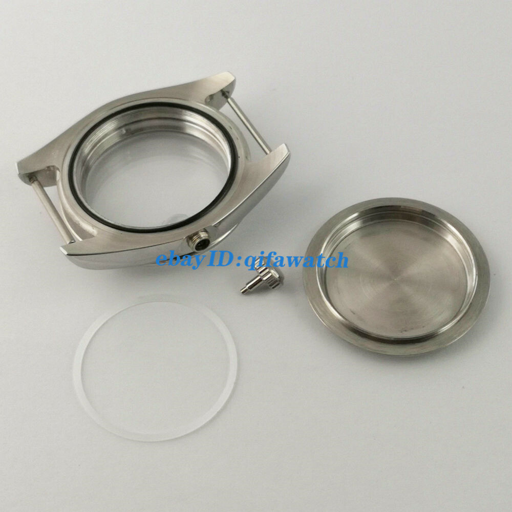 36mm sapphire Watch Case glass solid back For NH35 NH36 Automatic Movement