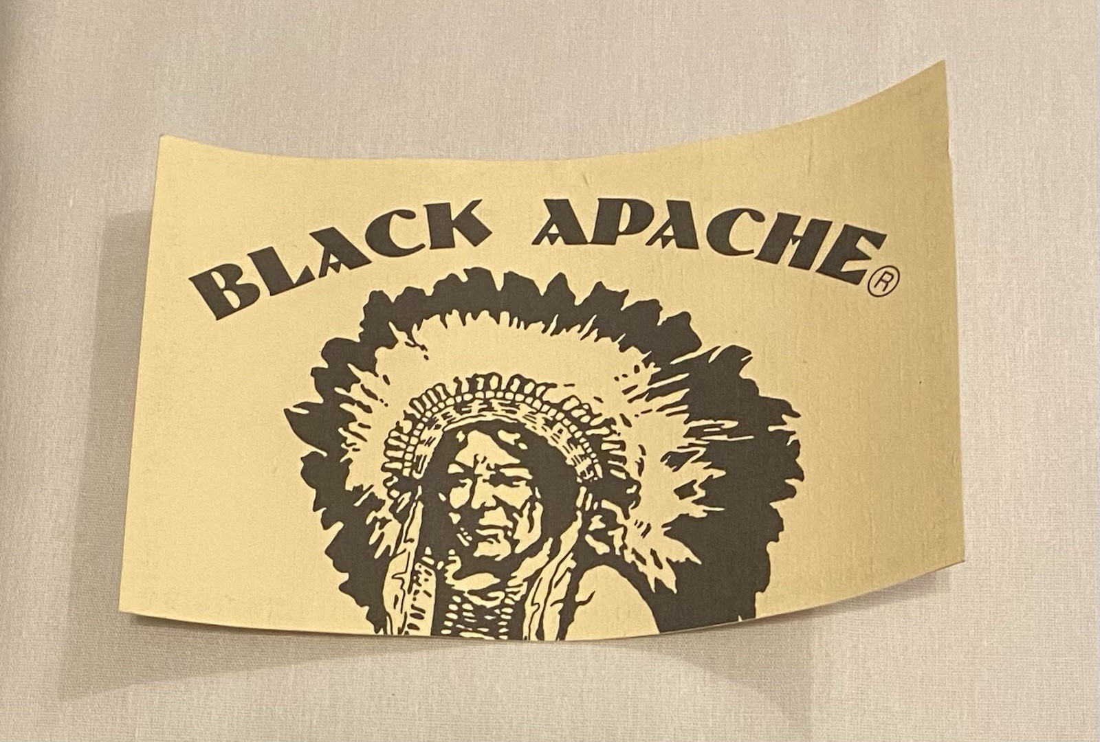 Vintage BLACK APACHE Watch Leather Band French Movement Native American Dial NOS