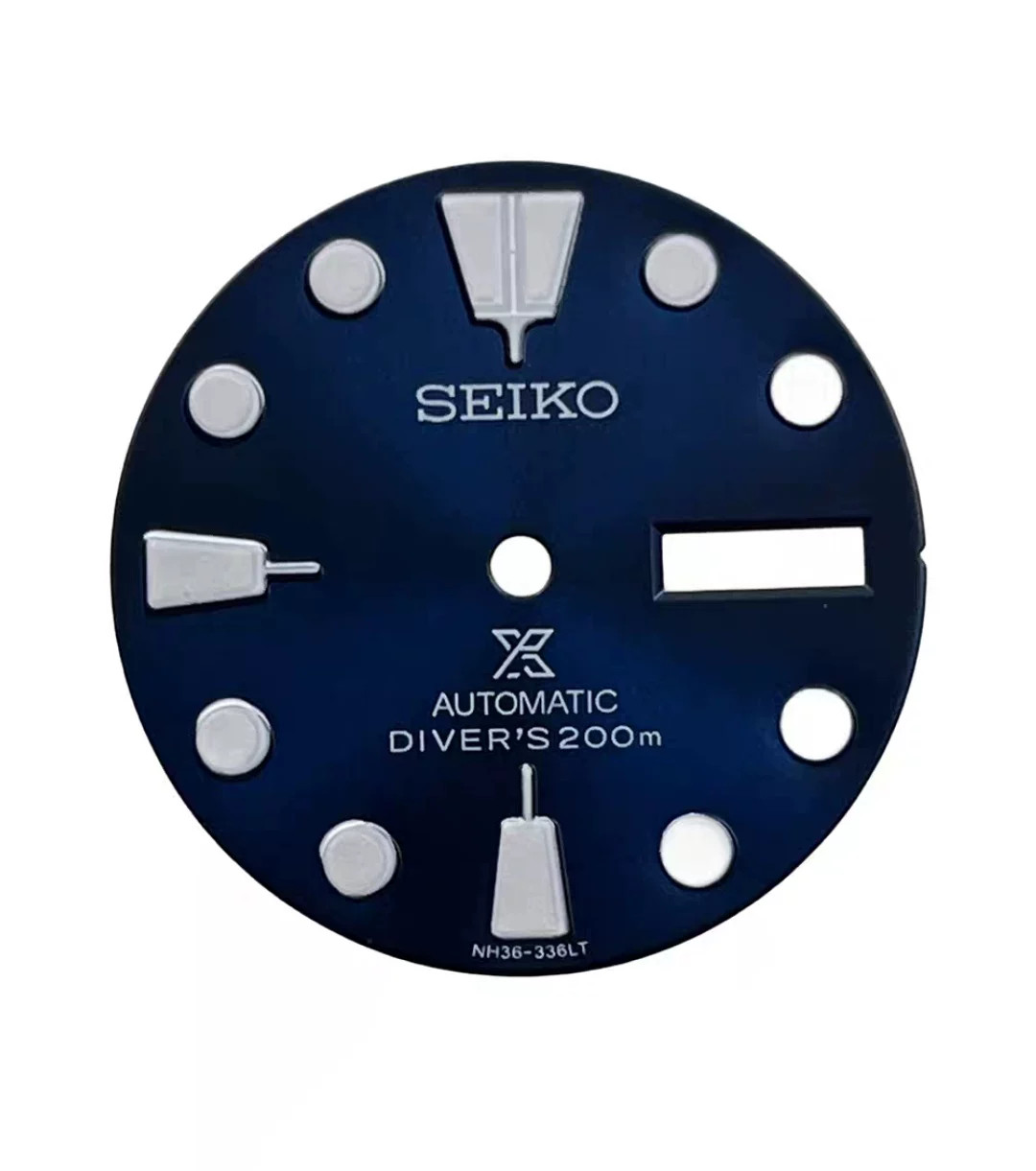 28.5mm Retro Watch Dial Green Luminous Double Calendar for Nh36 Nh35 Movement