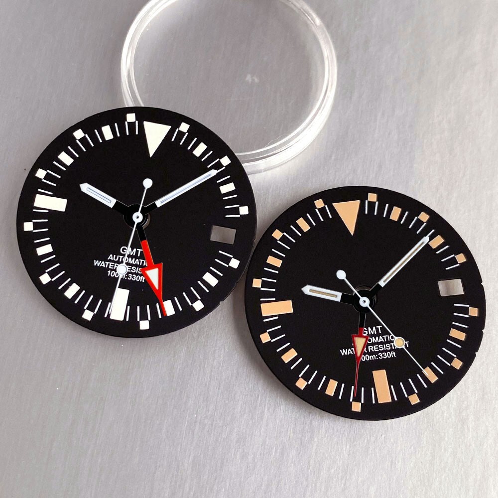 Retro 29mm Black Orange Marks Wath Dial Face For Explorer Style NH34 NH34A Move