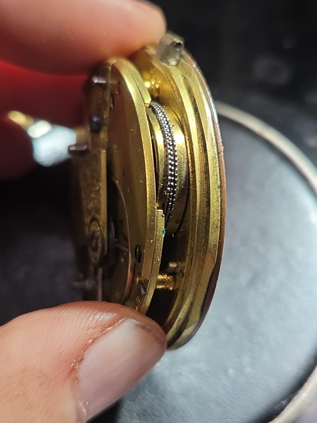 Antique English Keywind Fusee Pocket Watch Movement