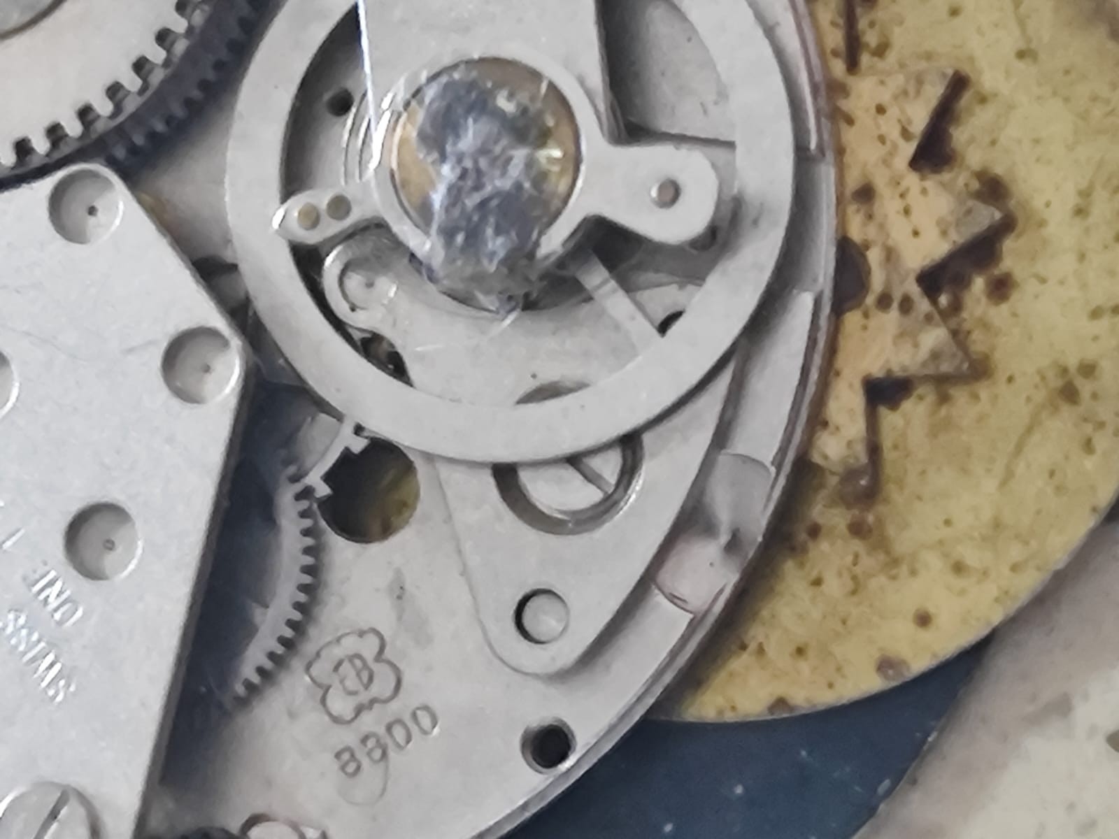 EB 8800 Movement Digital Jump Hour Not work Good Balance for parts USED.