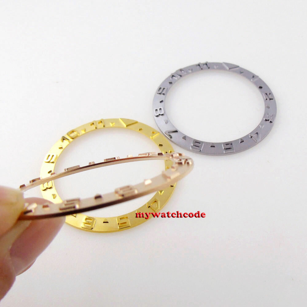 38mm Black Silve Coffee Ceramic Bezel Insert For 40mm Sub SKX 007 Mens Watch