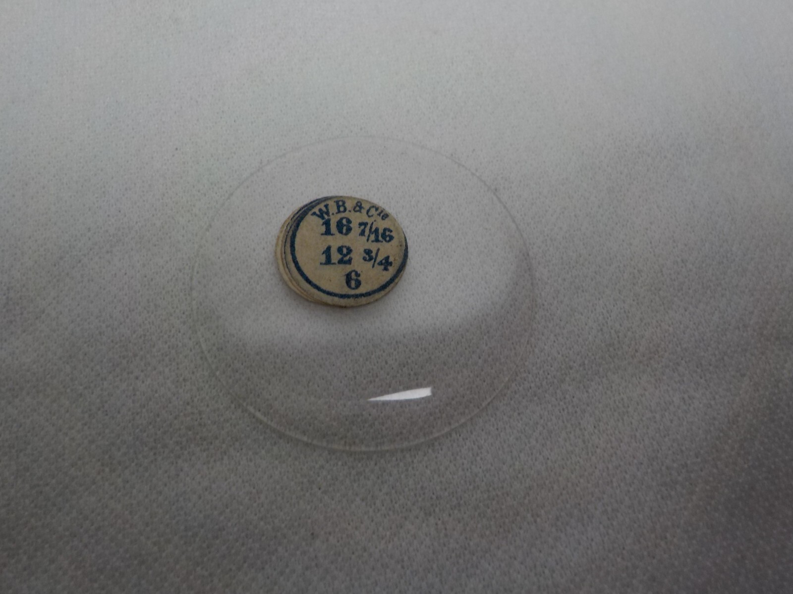 GLASS POCKET WATCH CRYSTAL HUNTER CASE SIZE 16 7/16 H 6 REPLACEMENT PART #156