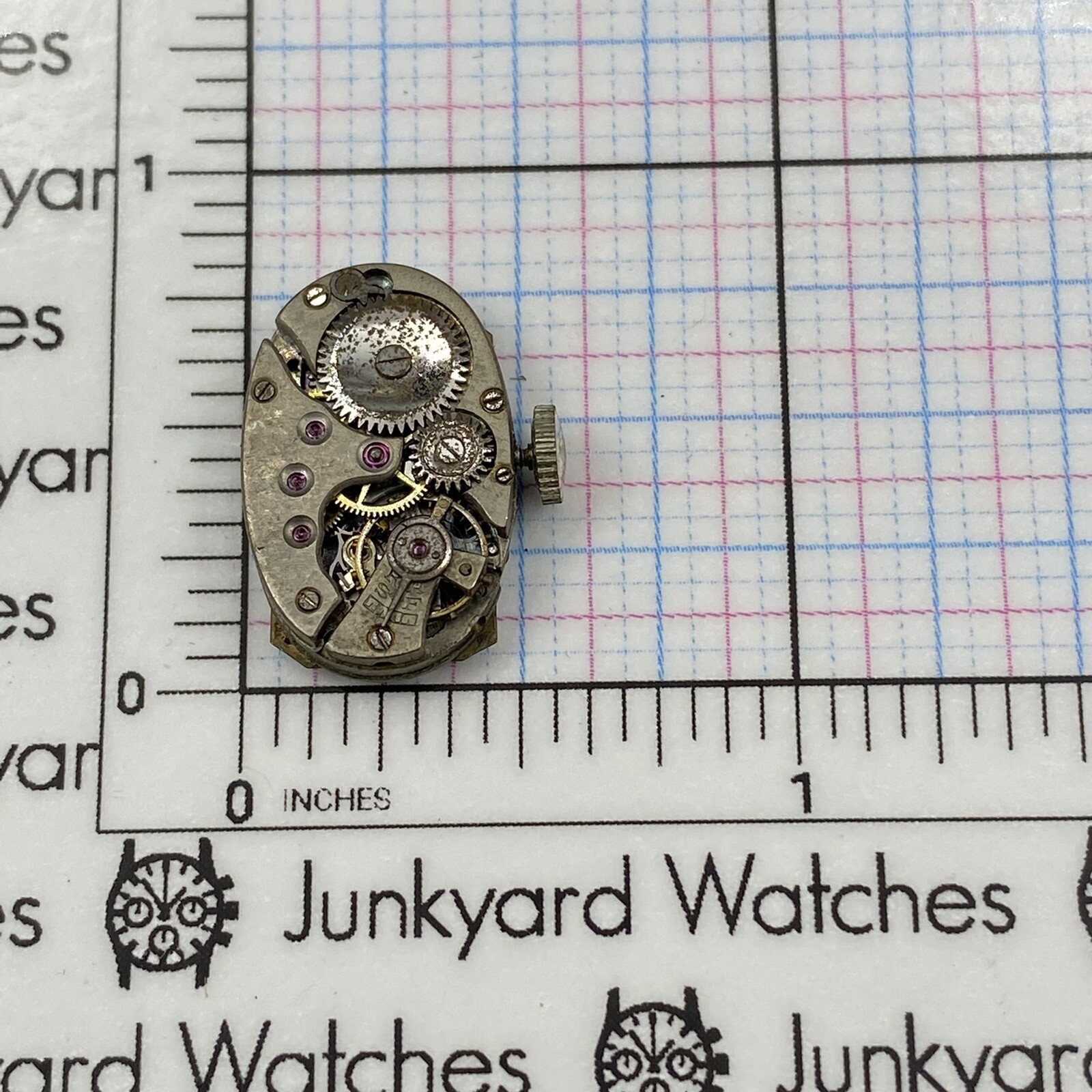 Vintage Unbranded Oval Watch Movement Repairs Parts Watchmaker Spares Deco Style