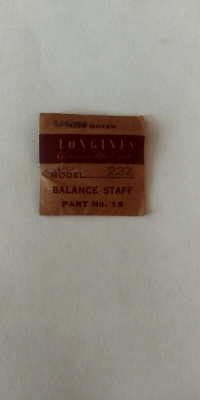 Longines Model 23z Balance Staff