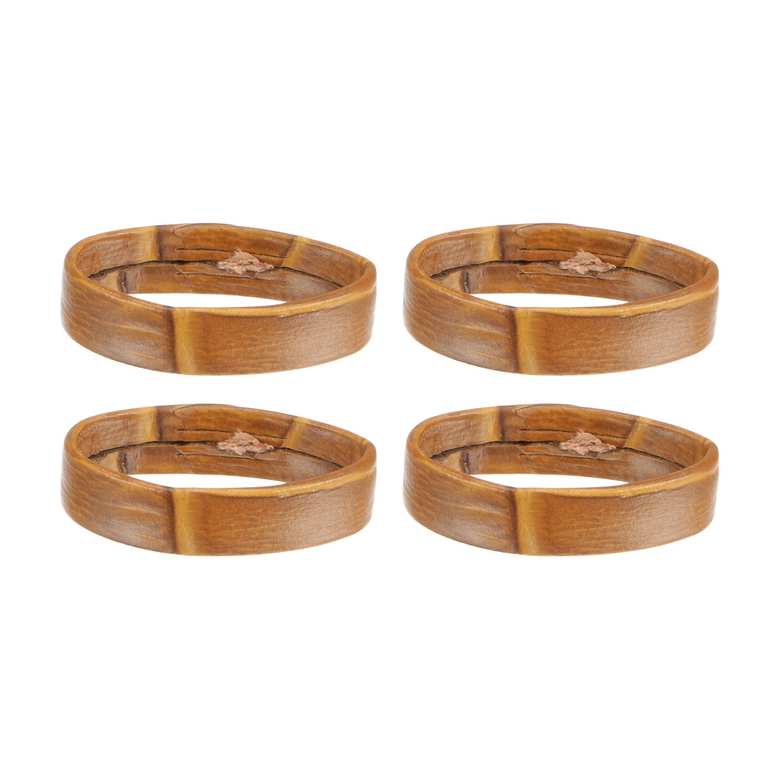 4 Pcs PU Leather Loops Retaining Ring for 19mm Width Watch Band, Brown