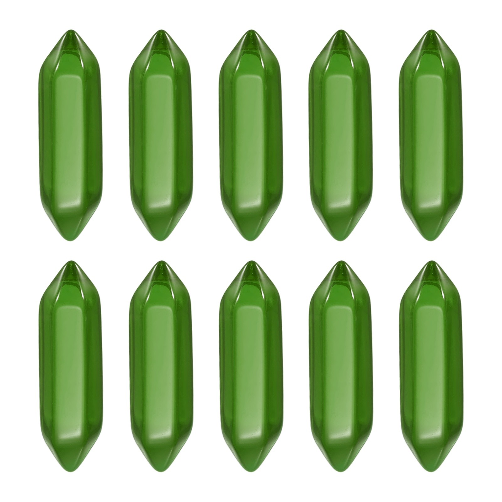 10 Pack Grass Green Quartz Crystals, Polished Crystals Bulk