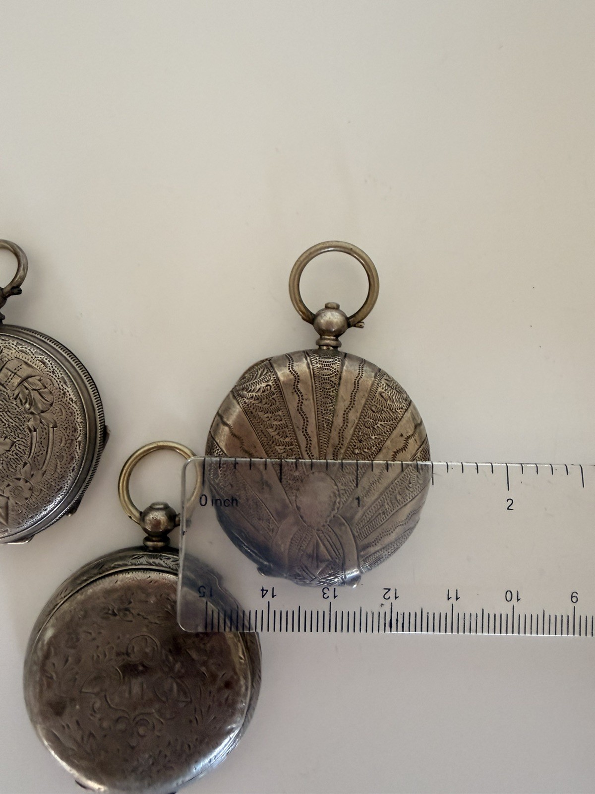 Lot of 5 Antique 800 Silver Pocket Watches & Cases Repair Spares Parts