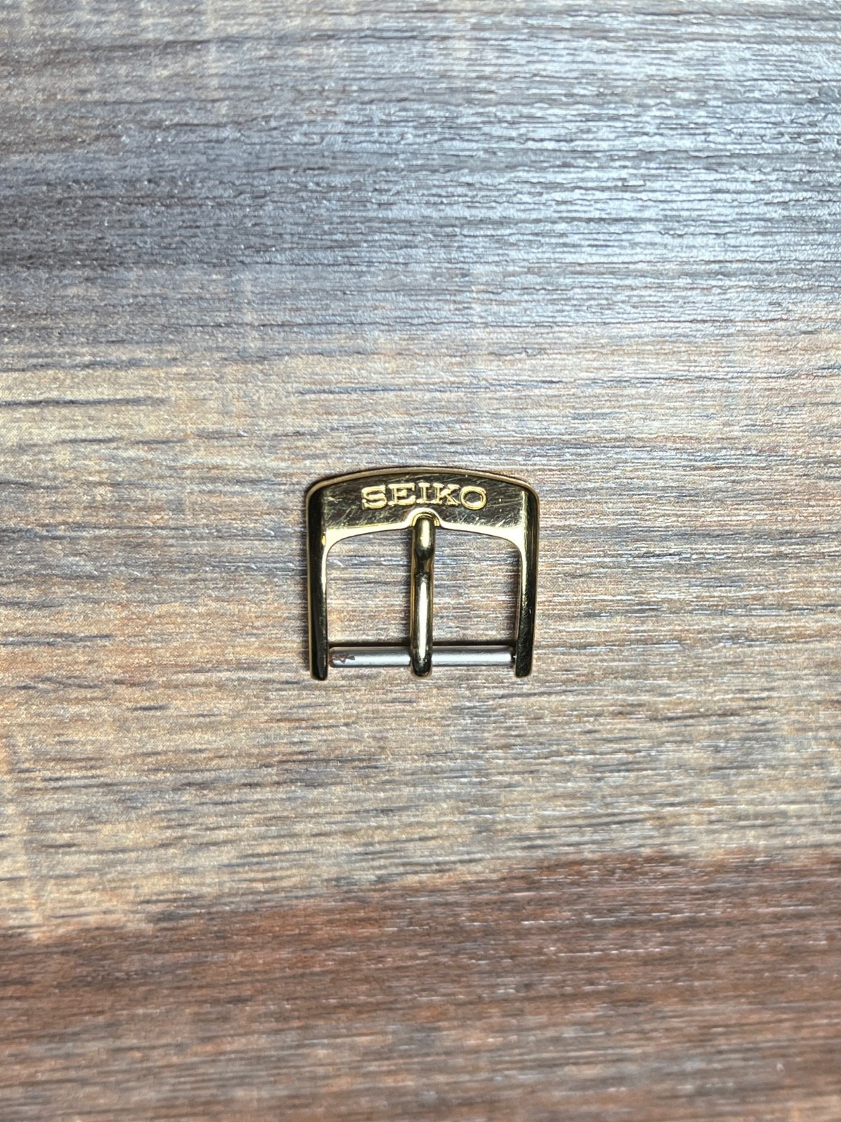 Seiko Genuine Original Buckle 15mm Watch Clasp Pin Gold Tone Base Metal Japan