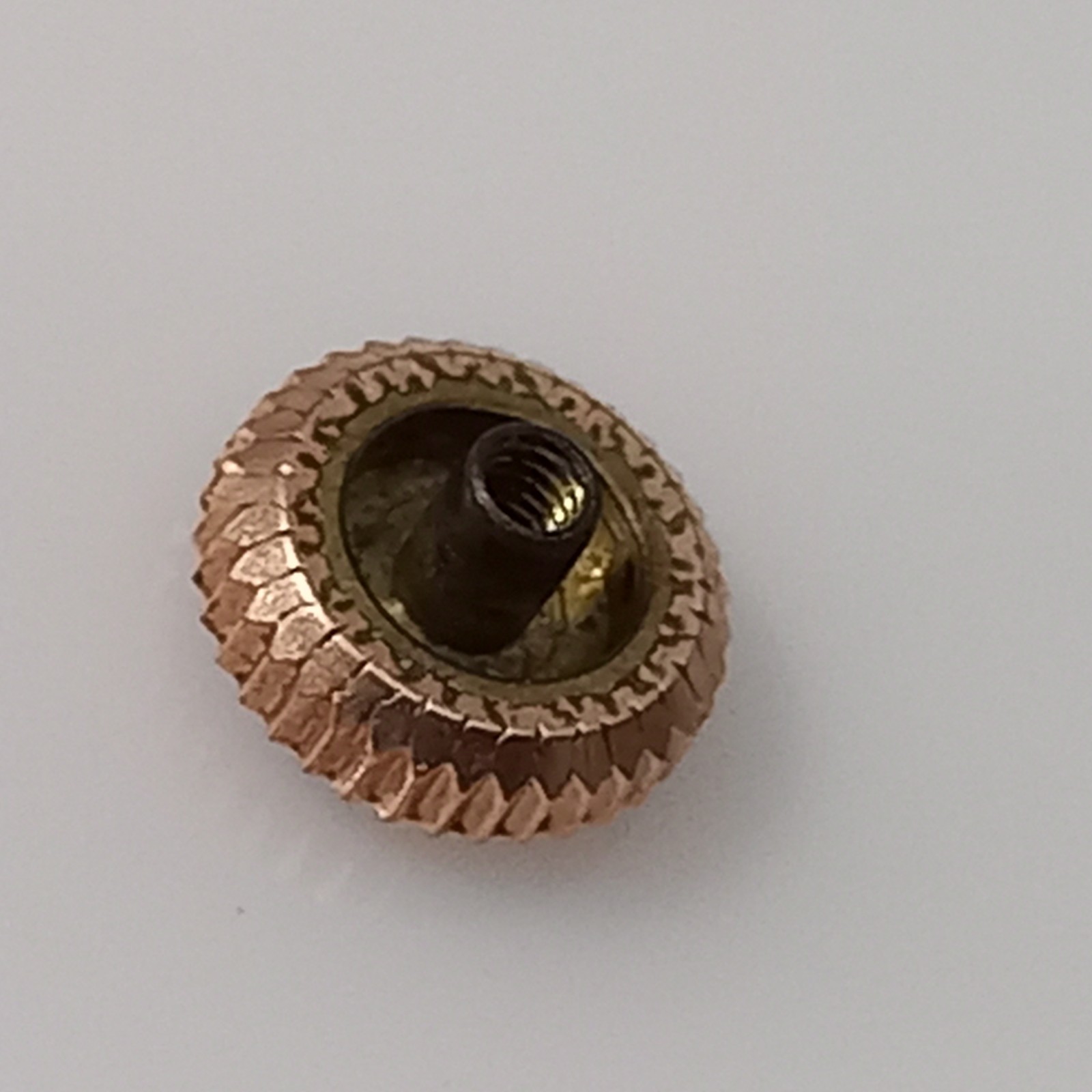 6.7mm Rose Gold Plate Crown For Vintage 1940-60s Swiss Watches Stem: 1.4mm Tap 5