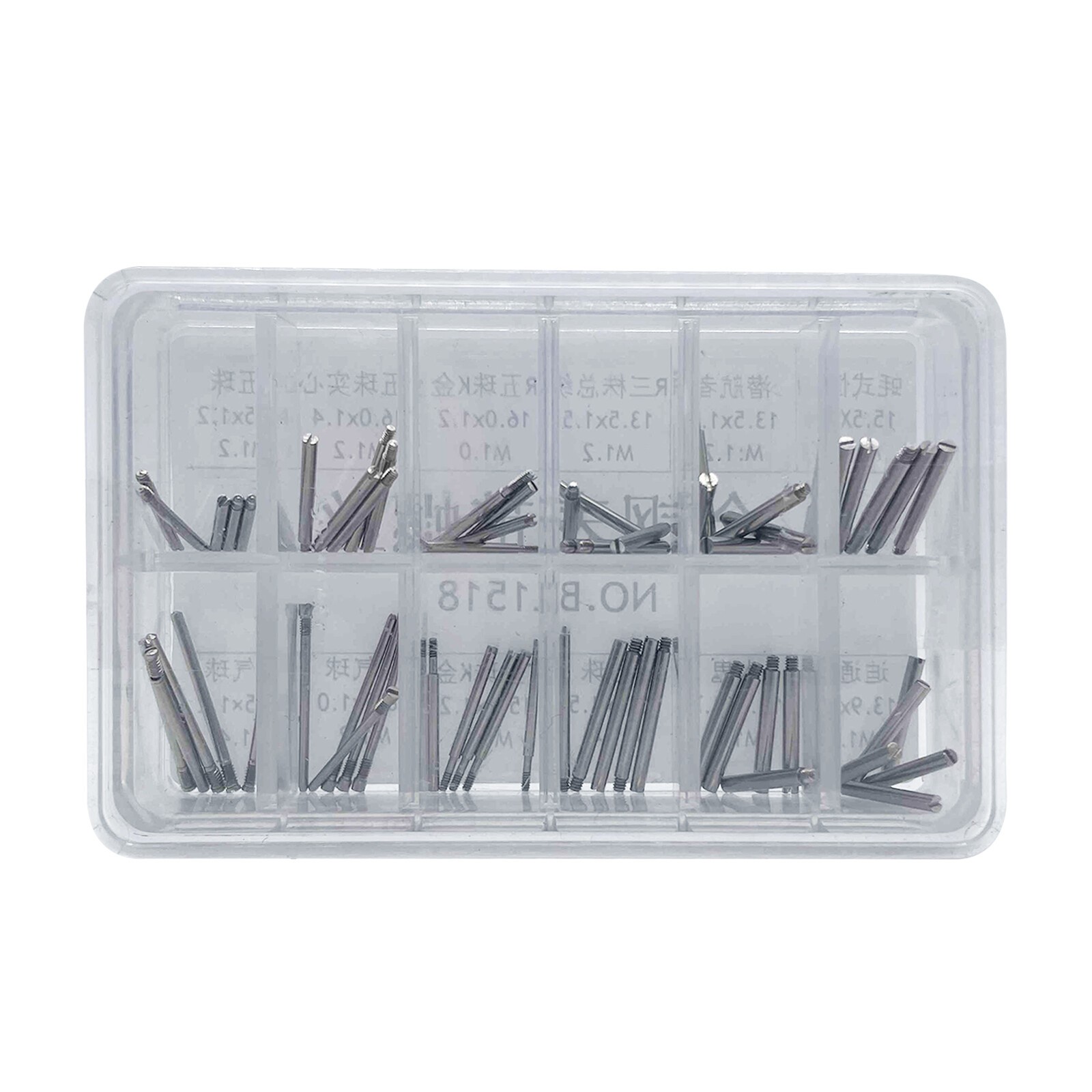 1.0mm 1.2mm 1.4mm Thread Steel Watch Band Link Screw Pin Assortment 60pcs/Box