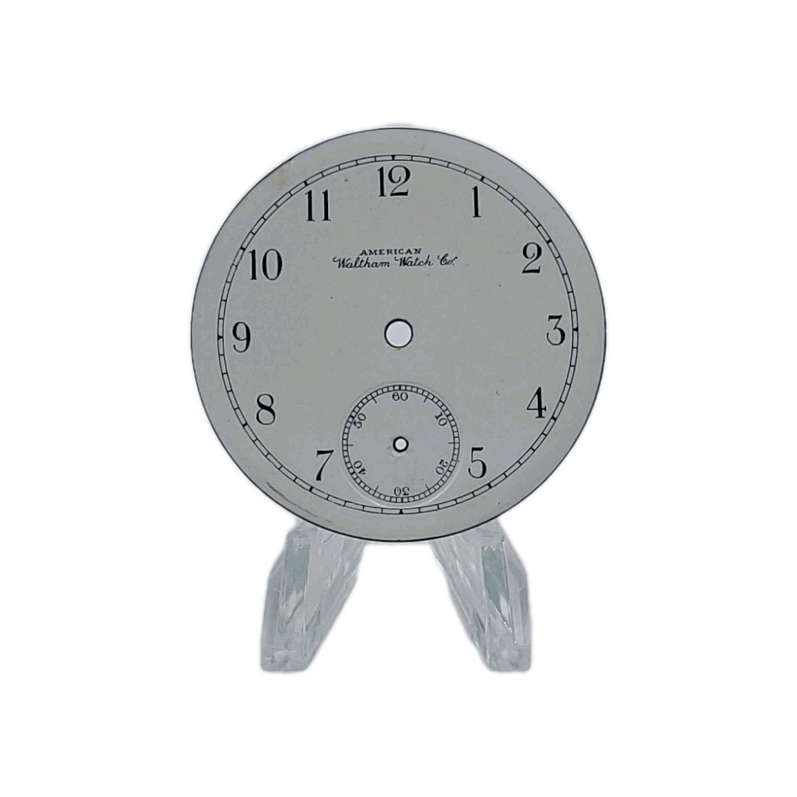 Waltham 43.3mm Sunk Enamel Pocket Watch Dial Only 1548