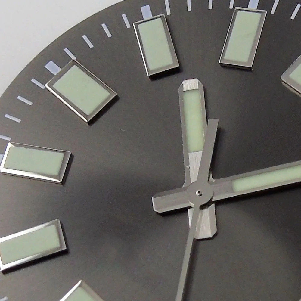 29mm Black/Grey/Blue Sunburst Watch Dial Replacement Fit NH35 ETA 2824 Miyota