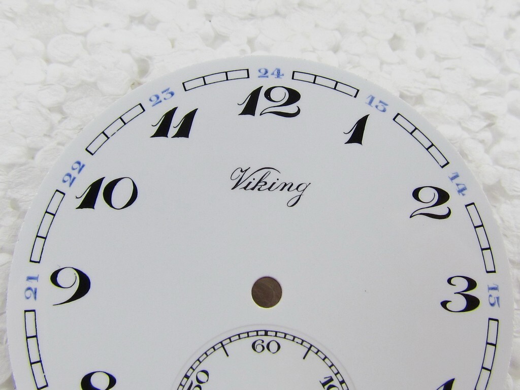 Viking Antique Swiss Original Porcelain Dial Watch-face 44 mm for Pocket Watch