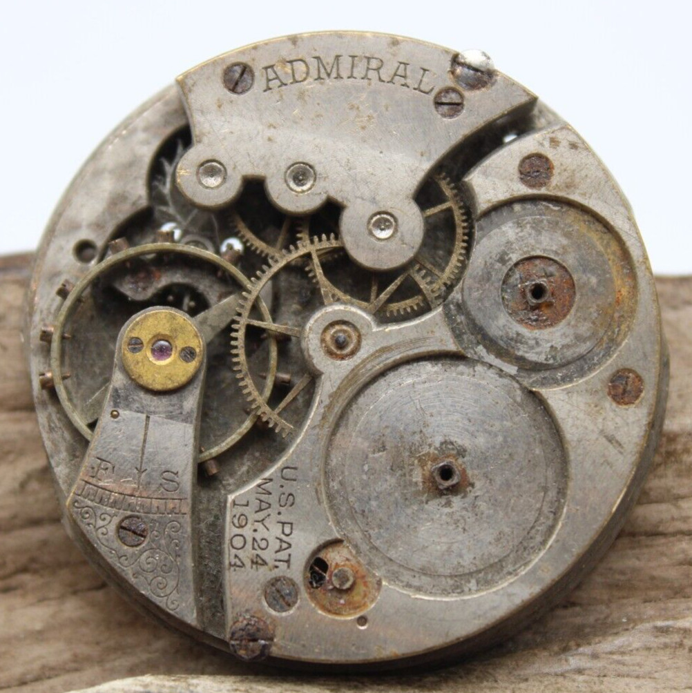 1904 ADMIRAL POCKET WATCH MOVEMENT 6689723 41.3mm FOR REPAIR (GF4)