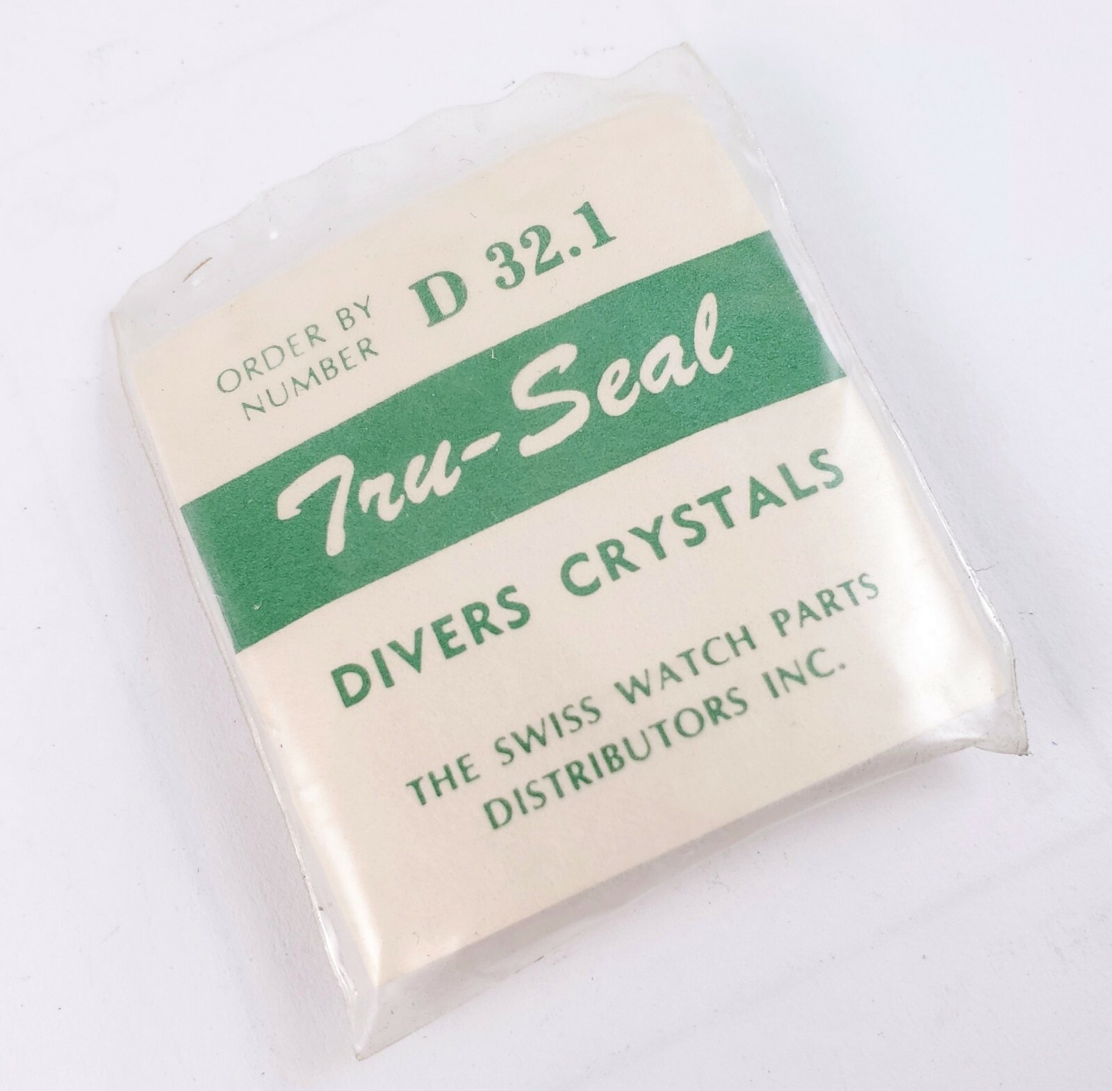 Vintage Tru-Seal Swiss Made Divers Crystals. D 32.1