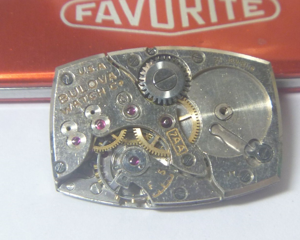 1951 L1 Bulova Watch Co 21 Jewels Gents Cal 7AA Mostly Partial Movt- for Parts!
