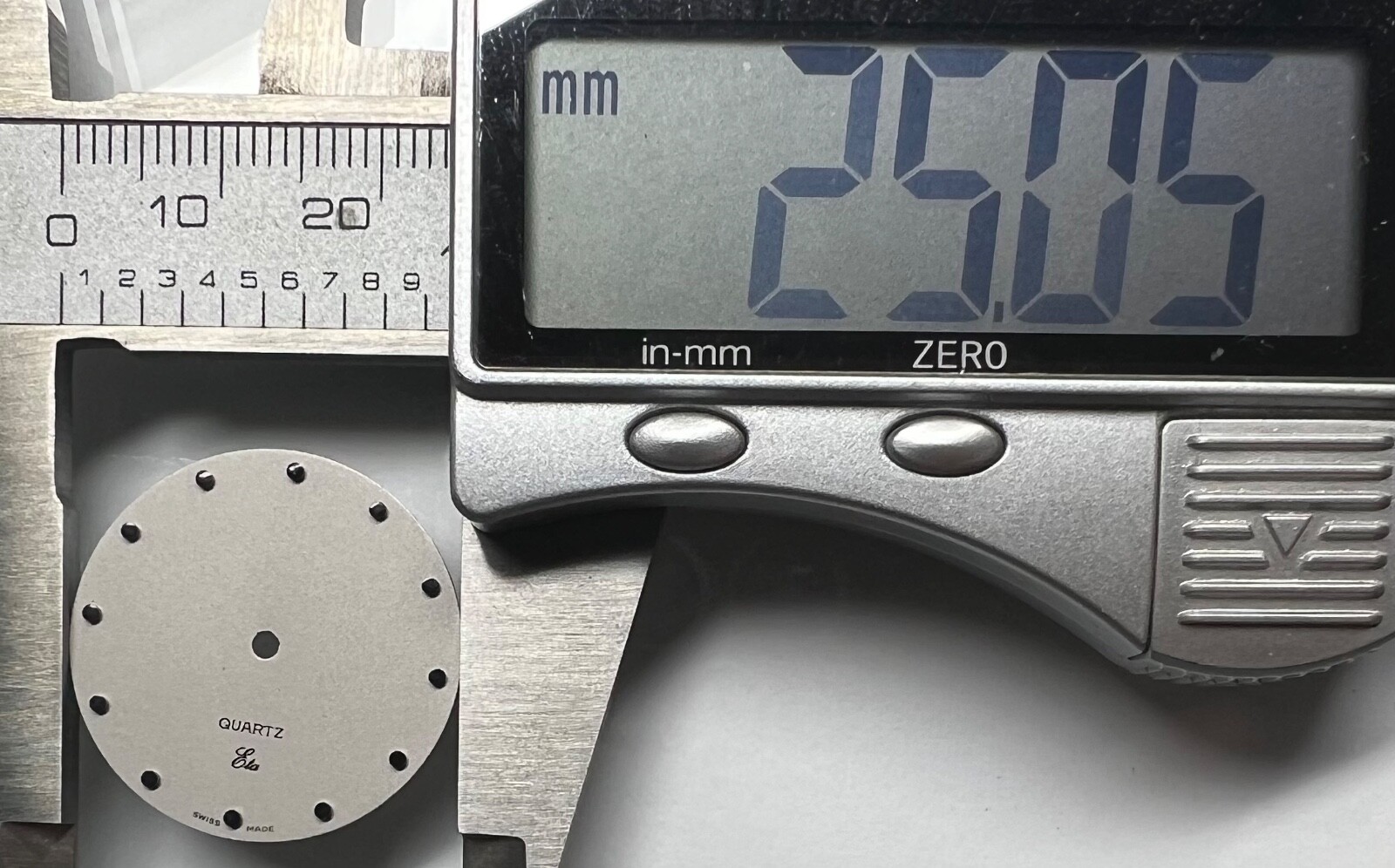 Eta Quartz Gray Watch Dial Disc 25mm Part -Swiss Made- Dials Collectors #D145