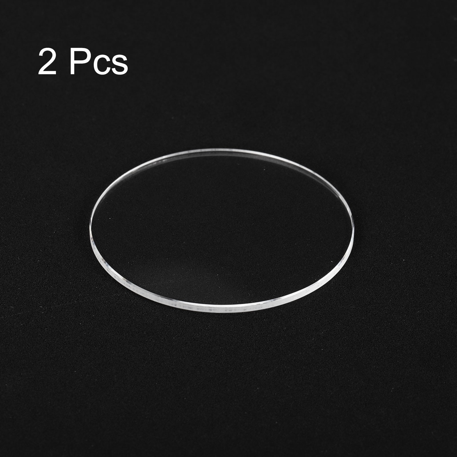 2pcs Watch Crystal Glass Lens 33.5mm x 1.0mm Beveled Edge Flat Glass Crystals