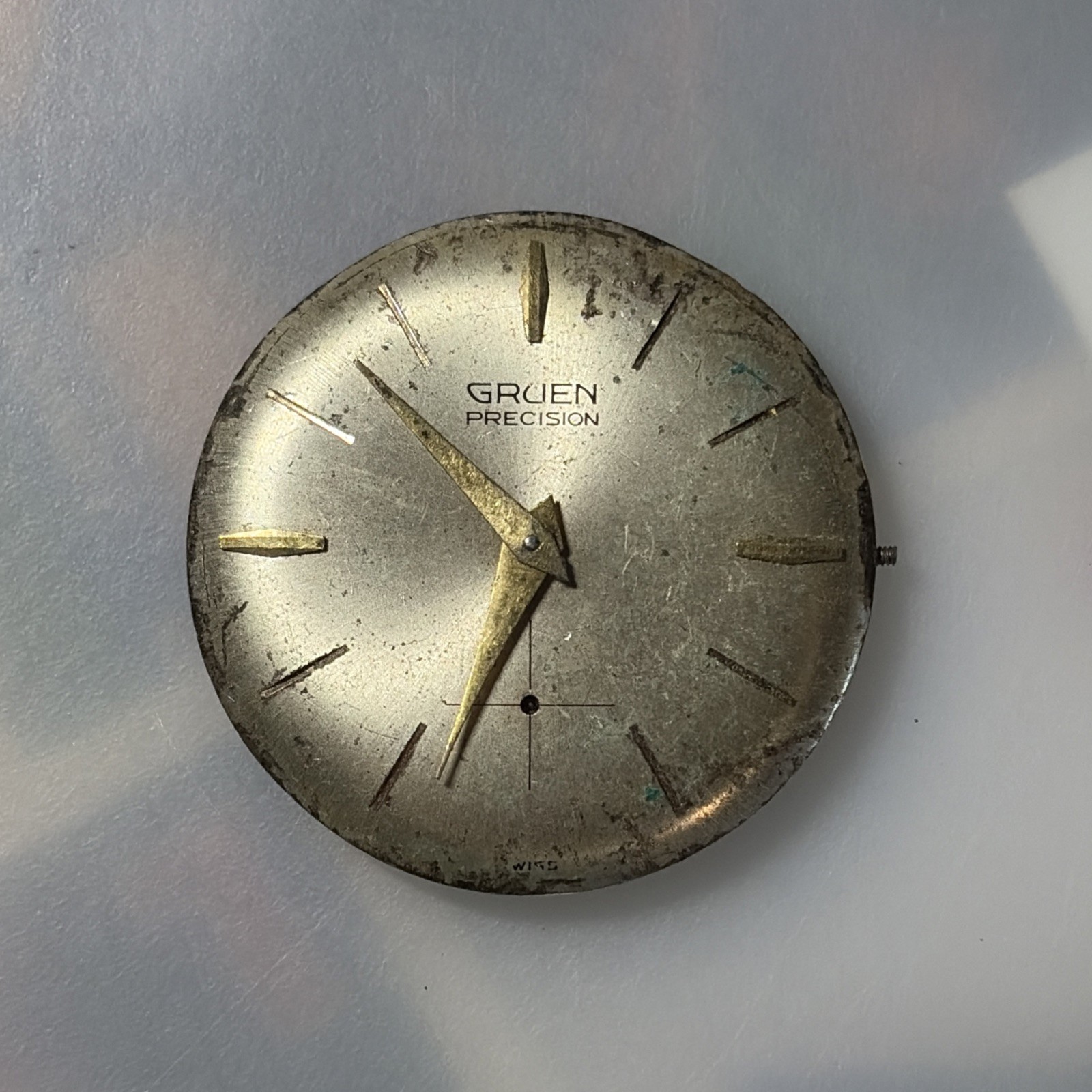 Vintage Gruen Precision 17J Swiss 510 Wrist Watch Movement Parts/Repair AS IS