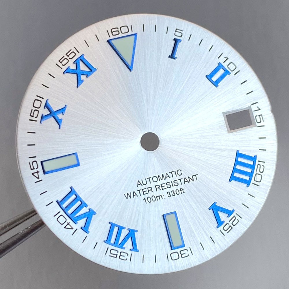 29mm Retro Watch Dial Date Roman Marks Fit NH35 Miyota8215 DG2813 ETA2824 PT5000
