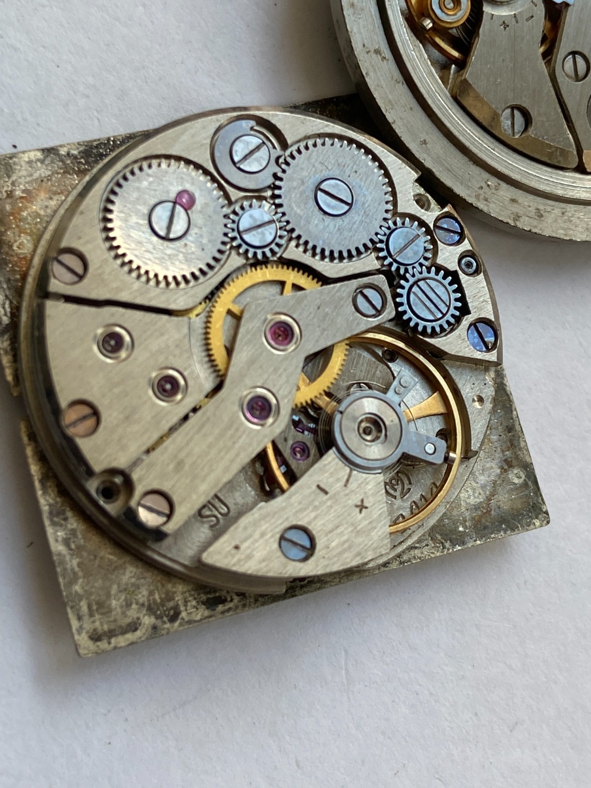 VINTAGE MEN WRIST WATCH PARTS NOT WORKING LOT WOSTOK CORNAVIN SLAVA