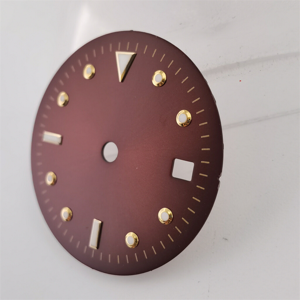 28.5mm brown Watch Dial with hand Fit ETA 2824 2836 MIYOTA 8215 DG2813 Movement