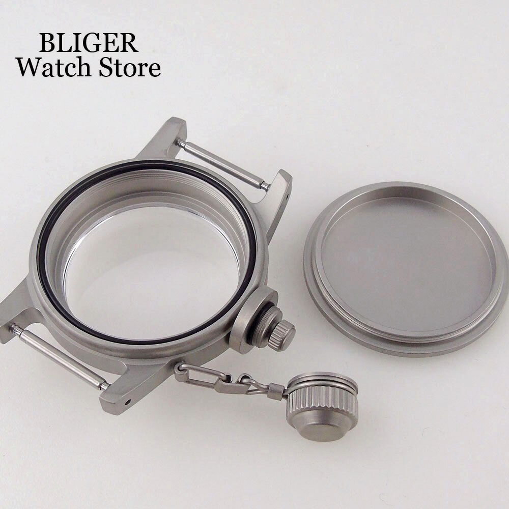 36mm Dive Watch Case Domed Sapphire Fit NH35 ETA2824 Sandblasted 200M Waterproof